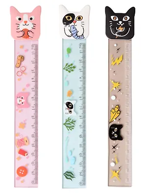 Линейка 15см "Коты" фигурная, ассорти, подвес 3162784