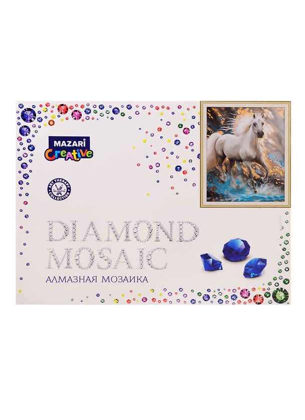 Алмазная мозаика Белый жеребец, 30*40 см. 2796503 — 1