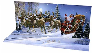 3D открытка Белые медведи (Polar Bears) (панорама) (A203)