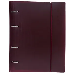 Тетрадь 120 листов, клетка, "Velvet" бордо, на кольцах, на резинке 3104477