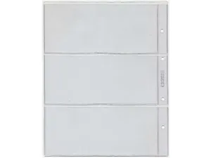 Комплект листов для бон и открыток вертикальный NUMIS 92*218 мм. на 3 боны, 5 штук 06-643-1921003