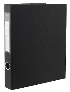 Папка 2кольца А4 черная, ПВХ, Schiller