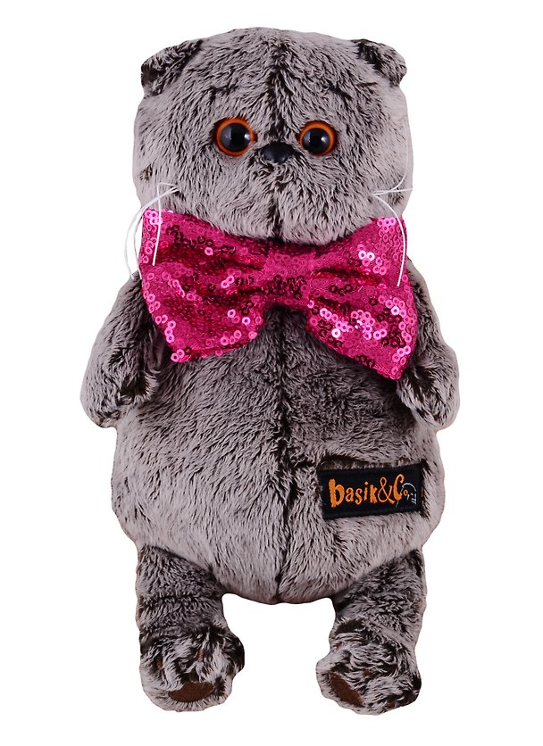 Игрушка мягкая Budi Basa, Басик в галстуке-бабочке в пайетках 19см Ks19-095 2719101 — 1