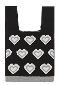 Сумочка вязаная Сердечки (текстиль) (20х33) (12-11515-B005)