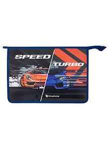 Папка для тетрадей А4 "ТУРБО СКОРОСТЬ" 325*230*55, пластик, молния сверху