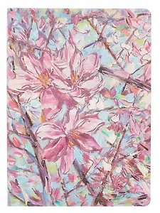 Ежедневник недат. А6+ 120л "Наппа. Влад Кравчук. Цветы" кожзам, мягк.переплет, тиснение фольгой, офсет, ляссе