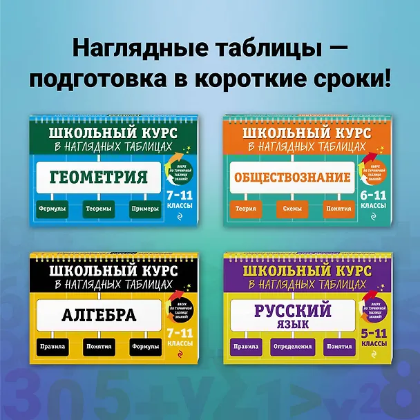 Книга Алгебра. 7-11 классы. Школьный курс в наглядных таблицах (Татьяна Колесникова) — 7