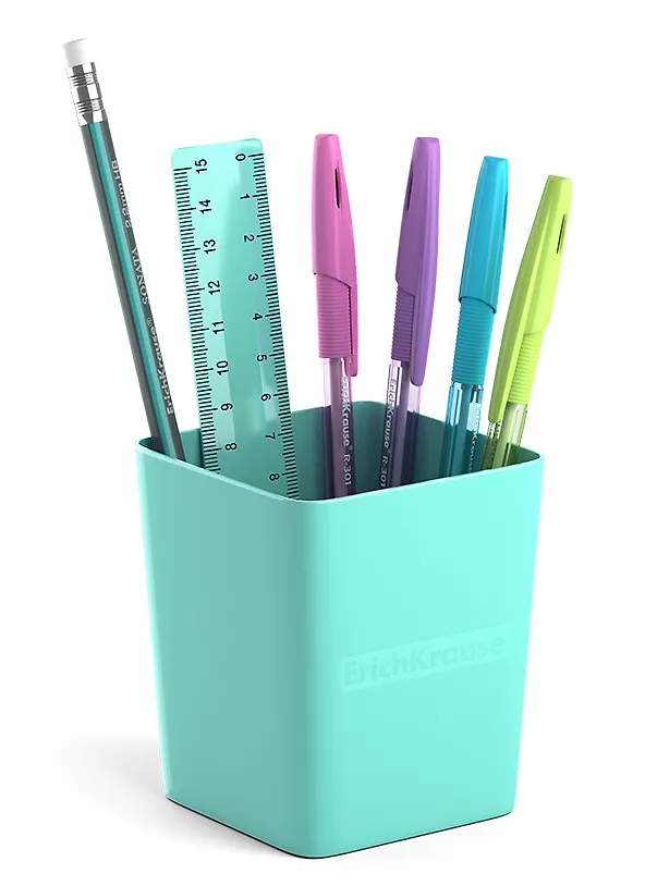 Набор настольный "Base. Pastel Mint" (4 ручки, карандаш, линейка), мятный, ErichKrause 2928548 — 2