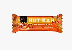 Батончик NUT BAR Ореховый  мед-миндаль-арахис, 30г 3075728
