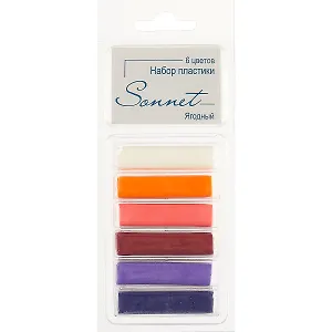 Набор пластики «Ягодный», 6 цветов