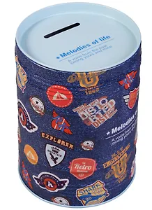 Копилка Бочка Ретро лэйблы (12х9) (металл) (12-22120-K113-20)