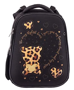 Ранец "ERGONOMIC Classic. Стильный мишка" 2отд., 37*29*17см, 2 кармана, светоотр.