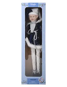 Кукла декоративная Арлекин (текстиль,керамика) (12x17x55) (92345)