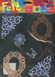 Рамки уголки декор. элементы на клеевой основе (RH-101) (набор для творчества из фетра)