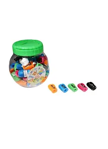 Точилка 1 отв. эргономичная, пластик, ассорти