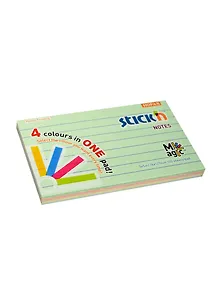 Блок бумаги 76*127мм самоклеящийся Magic пастель 4цв, 100л, Hopax