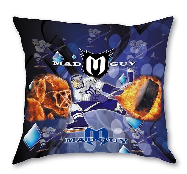 Подушка декоративная Хоккейный фанат (35x35см) Gift'n'home (PLW-35 MAD GUY) 2546099 — 1