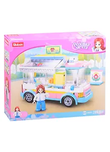 Конструктор серии Розовая Мечта, Врачебный автомобиль, 195 дет., кор.