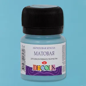 Краска акриловая серо-голубая 20мл "Декола" матовая, ЗХК