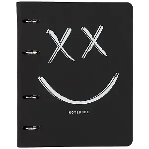 Тетрадь на кольцах в клетку Listoff, "Black style. 3", 120 листов