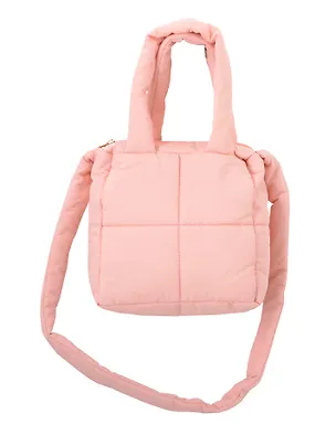 Сумочка дутая розовая (текстиль) (20х20) (12-Jigi-3) 3106604