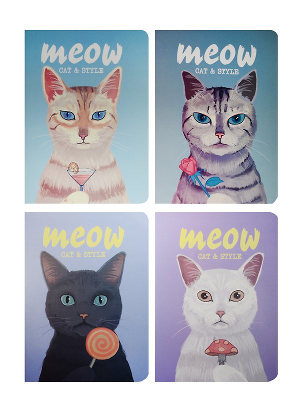 Тетрадь общая «Meow», 40 листов в линейку, В5, в ассортименте - Languo 239180 — 1