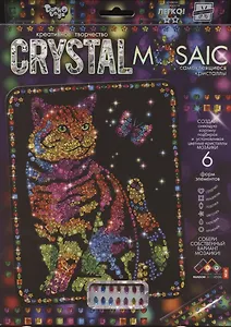 Набор для творчества Crystal Mosaic. Алмазная мозаика «Кот с бабочкой»