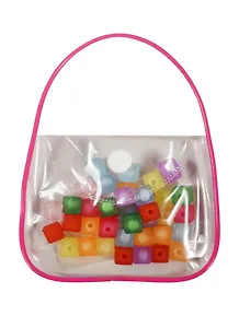 Бусины в сумочке с леской, иней, кубики малые (11-08431-27)