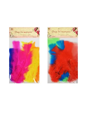 Декор для творчества Перо цветное пушистое (168026) (набор 12шт) (в ассорт.) (упаковка) 2457923