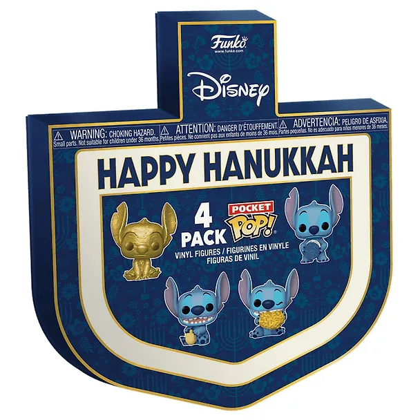 Набор подарочный Funko Pocket POP! Disney Lilo & Stitch Stitch Hanukkah Dreidel Box (4 фигурки) (Fun79952) 3144135 — 2