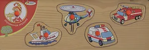 Рамка-вкладыш деревян. Спасательный транспорт (TRPT-8) (156003) (29х10) (Играем вместе)