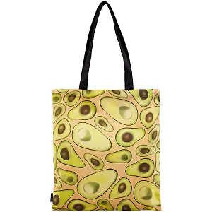 Сумка-шоппер Авокадо акварель цветная, текстиль 40см.*32см.