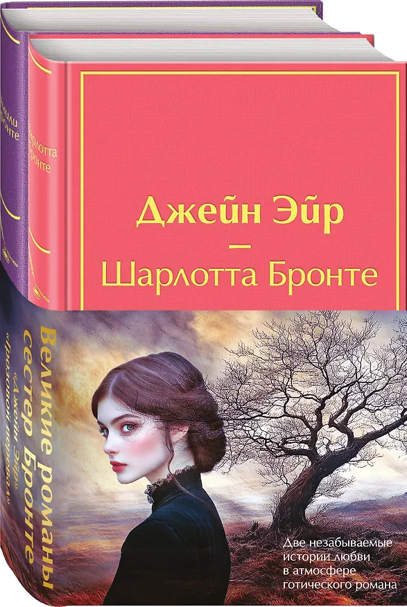 Книга Набор "Великие романы сестер Бронте" (из 2 книг: "Джейн Эйр" и "Грозовой перевал" с полусупером) (Эмили Джейн Бронте, Шарлотта Бронте) — 4