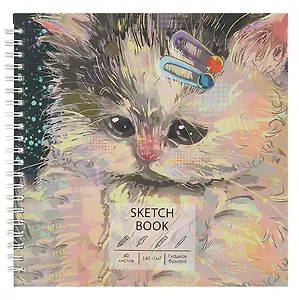 Скетчбук "Сладкая булочка", 195*195, 40 листов