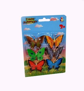 Набор 1toy В мире животных Бабочки (Т53845) (6 шт) (18,4х12,7х2,5см) (блистер)