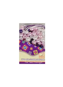 Набор для бижутерии, ACTION! Fancy, ЖЕМЧУГ-2, бусины перламутровые, пластиковые, 60гр, замки 2штуки, шнур 4штуки*0,8метра, 2цвета