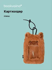 Чехол для карточек (картхолдер) Капибара (карабин) (плюш) (9х15) (12-Dongjin-D6)