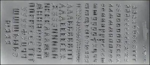 Контурные наклейки Русский алфавит 2 (226501) (лист) (серебро) (10х23см)