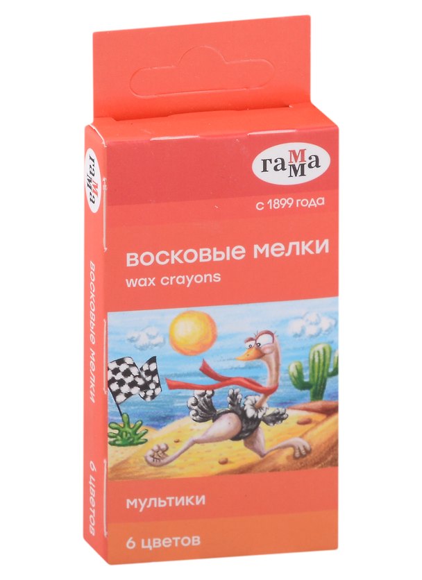 Восковые мелки «Мультики», 6 цветов, ГАММА 2939280 — 1