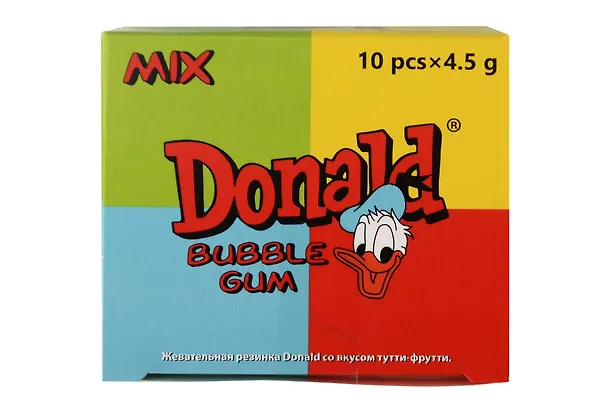 Жевательная резинка Donald (тутти-фрутти) (блок 10шт) 3105673 — 1