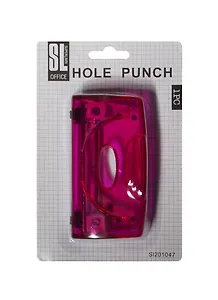 Дырокол 20 листов пластик, ассорти, блистер
