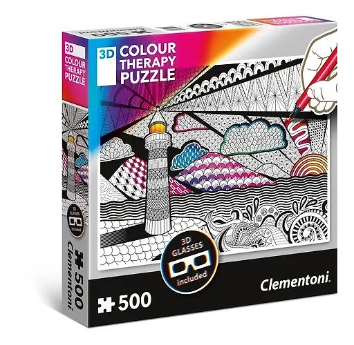 Арт-терапия, Пазл Clementon Маяк 500эл.+3D очки 35052 342794 — 1