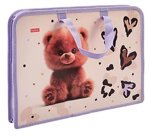 Папка для тетрадей А4 "Пушистый мишка" 24,5*34*3,5 см