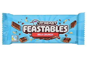 Шоколадная плитка Mr Beast Milk Crunch Puffed Rice, 60г