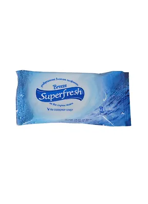 Влажные освежающие салфетки 15шт "Superfresh Breeze" 230769