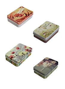 Сувенир, Шкатулка жестяная Цветы (в ассорт.) (6,5х9х3) (PK)