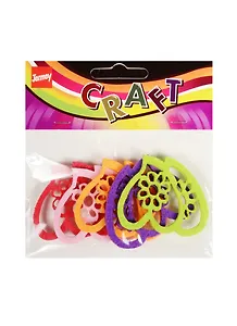 Набор для творчества Вырубки из фетра однослойные, сердце парное, 5шт