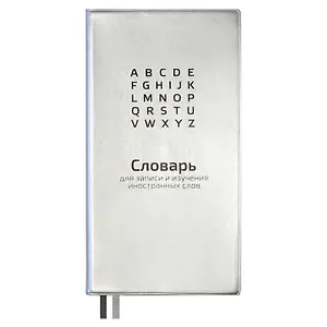 Тетрадь для записи иностранных слов Феникс+, "Серебряный", 64 листа