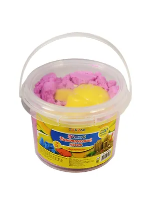 Кинетический песок цветной с формочками Kids creative, 2 формочки, 500г, ведерко Tz 3528 2529298