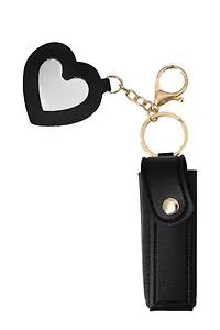 Брелок-футляр для помады с зеркалом Черный (текстиль) (12-3307025189-24)